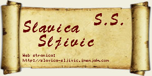 Slavica Šljivić vizit kartica